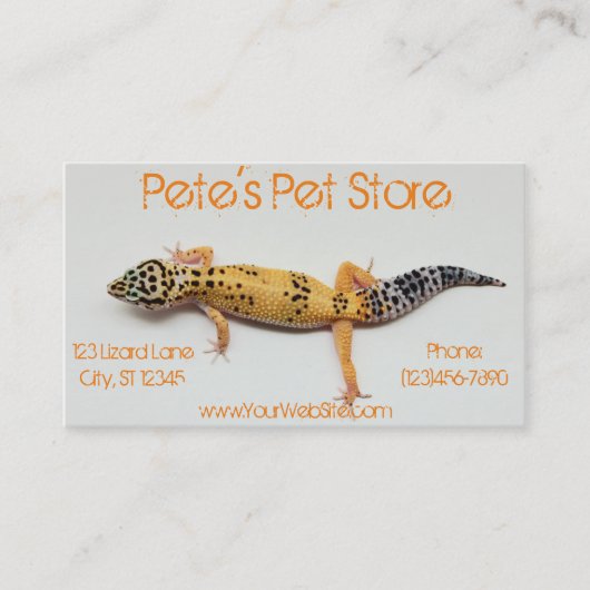 Pet Store Business Card Visitenkarte (Vorderseite)
