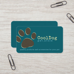 Pet Store Cooler Hund Visitenkarte