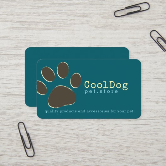 Pet Store Cooler Hund Visitenkarte (Vorderseite/Rückseite Beispiel)