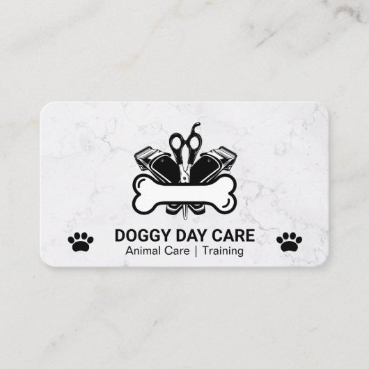 Pet Store | Dog Grooming Tools Visitenkarte (Vorderseite)