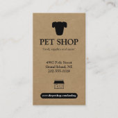 Pet Store Kraft Business Card Visitenkarte (Vorderseite)