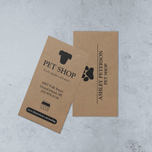 Pet Store Kraft Business Card Visitenkarte