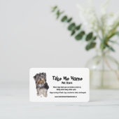 Pet Store-Visitenkarte Visitenkarte (Stehend Vorderseite)