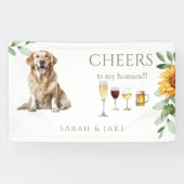 Pet Sunflower Cheques Cocktails Bar Banner (Horizontal)