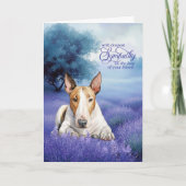 Pet Sympathy Bull Terrier Dog Serene Lavender Karte (Vorderseite)