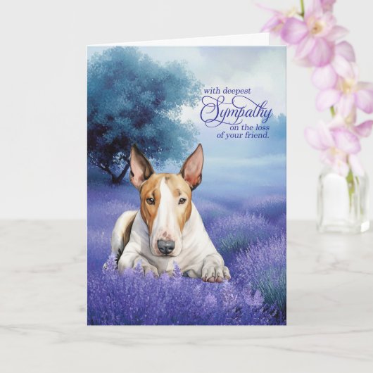 Pet Sympathy Bull Terrier Dog Serene Lavender Karte (Orchidee)