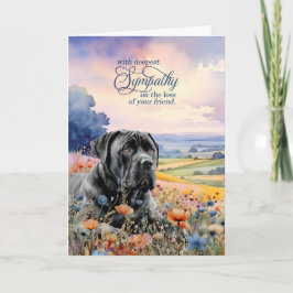 Pet Sympathy Cane Corso Dog Wildflowers Karte
