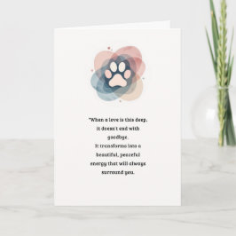Pet Sympathy Card Liebe Paw Serie Karte