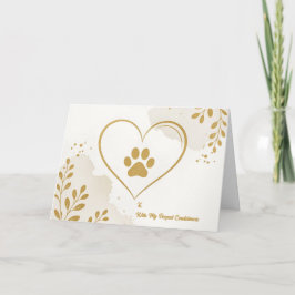 Pet Sympathy Card Love Paw Series Dankeskarte