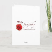 Pet Sympathy Card Paws and Hearts Karte (Rückseite)