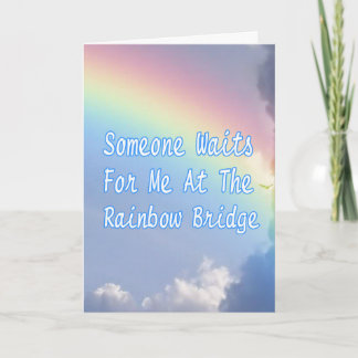 Pet Sympathy Card Rainbow Bridge Dog Cat Full Poem Karte