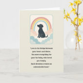 Pet Sympathy Card Rainbow Bridge Serie Karte (Gelbe Blume)