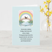 Pet Sympathy Card Rainbow Bridge Serie Karte (Gelbe Blume)