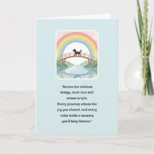 Pet Sympathy Card Rainbow Bridge Serie Karte