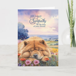 Pet Sympathy Chow Chow Dog Wildflowers Karte