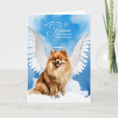 Pet Sympathy Loss of a Dog Pomeranian Angel Karte (Vorderseite)