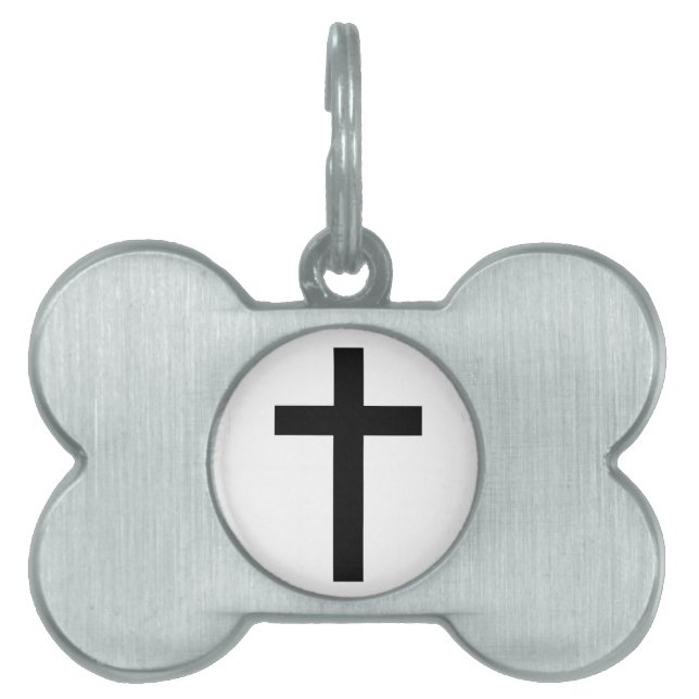 PET TAG "CHRISTLICH CROSS" TIERMARKE (Vorderseite)