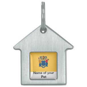 Pet-Tag mit Flag des New Jersey-Staat Tiermarke