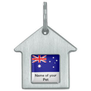 Pet-Tag mit Flagge Australiens Tiermarke