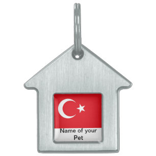 Pet-Tag mit Flagge der Türkei Tiermarke