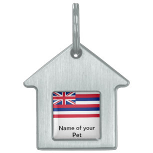 Pet-Tag mit Flagge des Hawaii-Staat Tiermarke