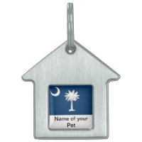 Pet-Tag mit Flagge des South Carolina-Staat