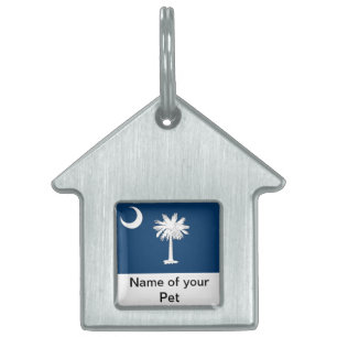 Pet-Tag mit Flagge des South Carolina-Staat Tiermarke