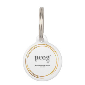 PET TAG pcog Acronym, Words, & Scripture Haustiermarke