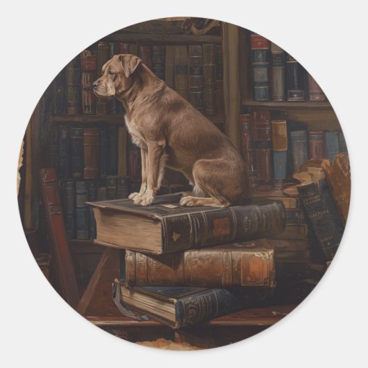 Pet Talk Postcard  Runder Aufkleber (Vorderseite)