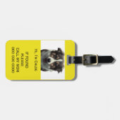 Pet-Trägerscan bei verlorenem QR-Foto Gepäckanhänger (Vorderseite horizontal)