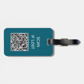 Pet-Trägerscan bei verlorenem QR-Foto Gepäckanhänger (Rückseite horizontal)