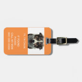 Pet-Trägerscan bei verlorenem QR-Foto Gepäckanhänger (Vorderseite horizontal)