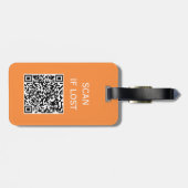 Pet-Trägerscan bei verlorenem QR-Foto Gepäckanhänger (Rückseite horizontal)