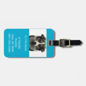 Pet-Trägerscan bei verlorenem QR-Foto Gepäckanhänger (Vorderseite horizontal)