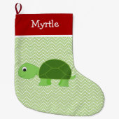 Pet Turtle Personalisiert Großer Weihnachtsstrumpf (Vorderseite)