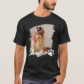 Pet Typograpy Simple Modern Custom Dog Photo Name  T-Shirt (Vorderseite)