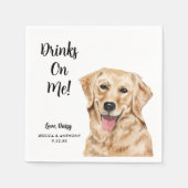 Pet Wedding Cocktail Napkins Serviette (Vorderseite)