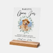 Pet Wedding Hund Offene Bar Cocktail Drinks Acrylschild (Winkel)
