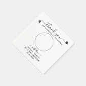 Pet Wedding Modern Elegantes Script Foto Vielen Da Serviette (Ecke)