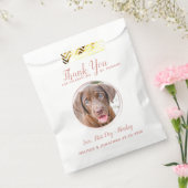 Pet Wedding Modern Rose Gold Hund Foto Vielen Dank Geschenktütchen (Versiegelt)