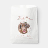 Pet Wedding Modern Rose Gold Hund Foto Vielen Dank Geschenktütchen (Vorderseite)