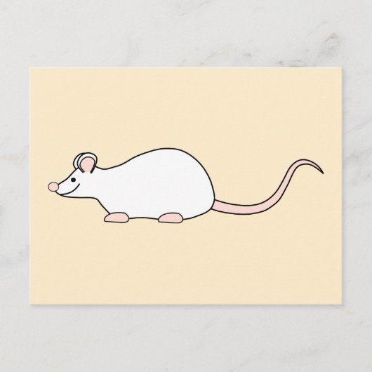Pet Weiße Maus. Postkarte (Vorderseite)