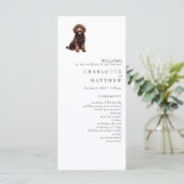 Pet White Wedding Program (Stehend Vorderseite)