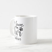 Pet-Zitat: Ich Liebe für Babys Kaffeetasse (Vorderseite Links)