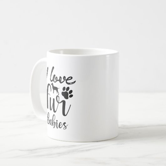 Pet-Zitat: Ich Liebe für Babys Kaffeetasse (Vorderseite Links)