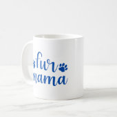 Pet-Zitat: Mama - Blaues Design Kaffeetasse (Vorderseite Links)