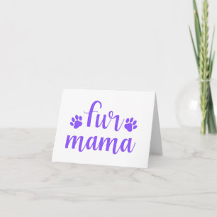 Pet-Zitat: Mama - Lila Design Karte