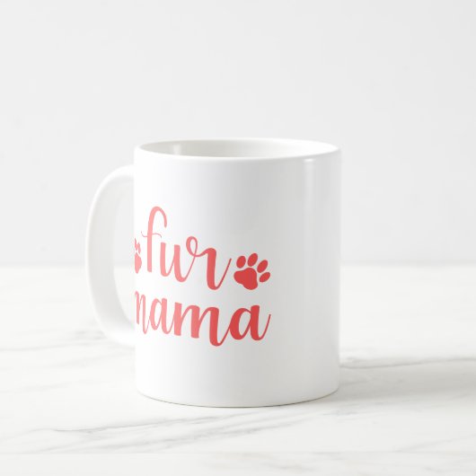 Pet-Zitat: Mama - rosa Design Kaffeetasse (Vorderseite Links)