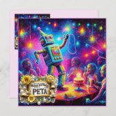 PETA ~ Geburtstagskarte ~ Roboter ~ (Vorne/Hinten)