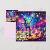 PETA ~ Geburtstagskarte ~ Roboter ~ (Vorne/Hinten)
